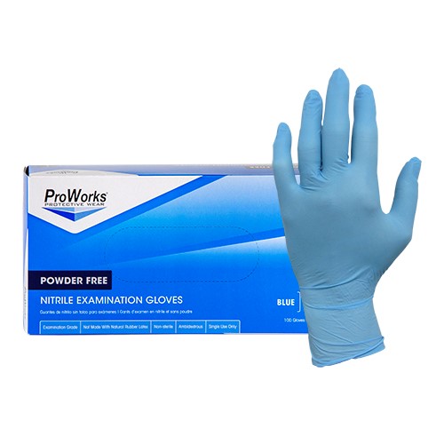 ProWorks® Nitrile Examination Grade Gloves<br/>5.5 mil - Spill Control